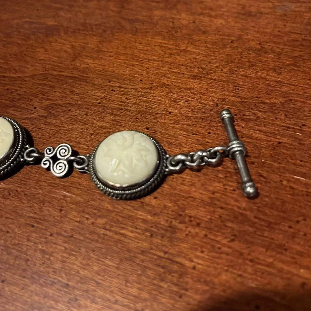 QVC Artisan Crafted Sterling Silver Carved Bone Bracelet - Picture 9 of 12